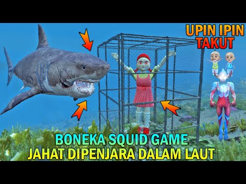 BONEKA SQUID GAME RAKSASA JAHAT DIPENJARA DALAM LAUT, JADI MAKANAN HIU MEGALODON - GTA 5 BOCIL