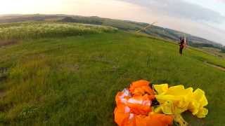 preview picture of video 'Paramotor Czech Rep. Quiet flight near Luhacovice spa - June 2013'