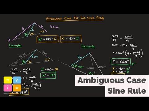 Ambiguous Case of the Sine Rule - How it Works - 2 Possible Angles - Explained with Examples