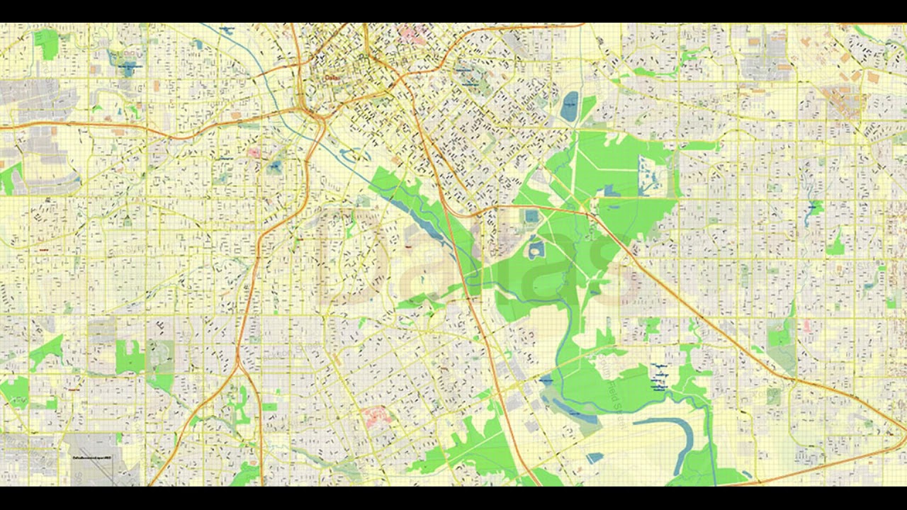 Dallas Texas Vector Map 17B Editable PDF