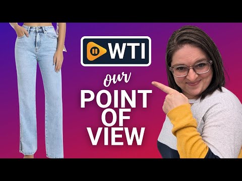 Womens Jeans High Waisted Stretchy Straight Leg Jeans Split Hem - WTI product video review