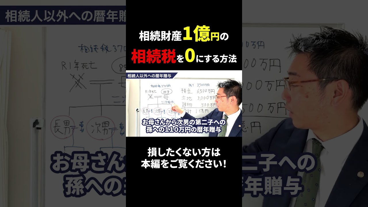 相続財産1億円　相続税0円にする方法