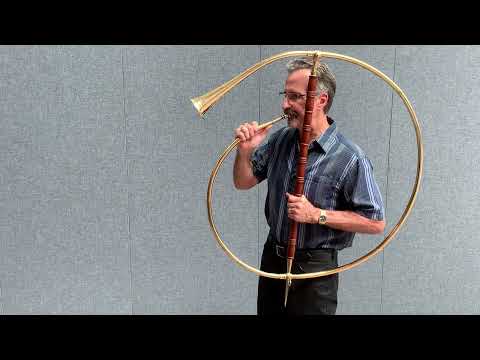 Reproduction of an Ancient Roman Cornu. Used during the Roman Empire between 200 BC to 476 AD.