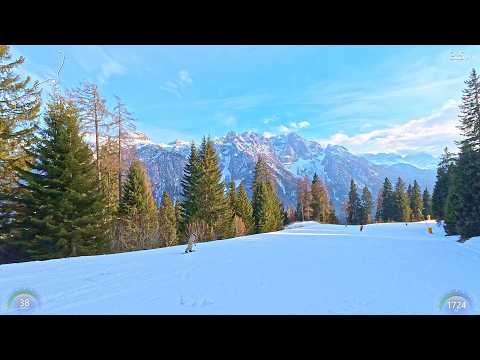 POV Ski ⛷️ Run 9→18→6→2 | Folgarida–Marilleva (Madonna di Campiglio Ski Area) 4K Gimbal Sunny 🌞