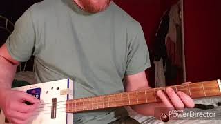 How to play Black Door by The Black Keys on Cigar Box Guitar