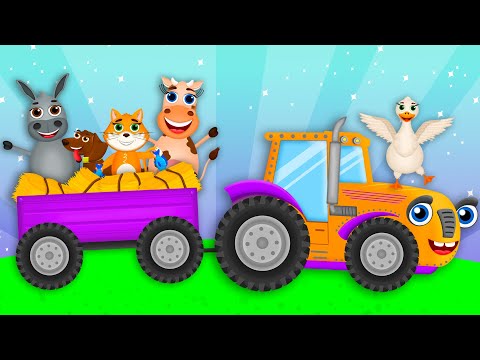 Tractaşul duce animale la fermă – COLECȚIE – Cântece Pentru Copii – Cu Dragoste Pentru Copii