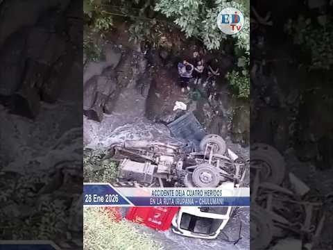Accidente deja cuatro heridos en la ruta Irupana–Chulumani