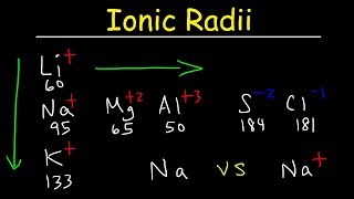 Ionic Radius Trends, Basic Introduction, Periodic Table, Sizes of Isoelectric Ions, Chemistry