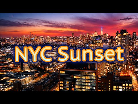 [4K] NYC Sunset 🌆 • Cinematic Ambient Music • Relaxing & Studying
