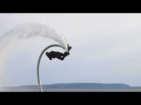 Wakeboard backflip in slow motion