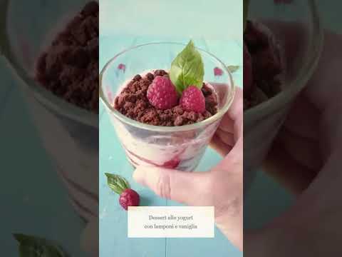 Dessert allo Yogurt con Lamponi e Vaniglia - Dolce al cucchiaio senza cottura