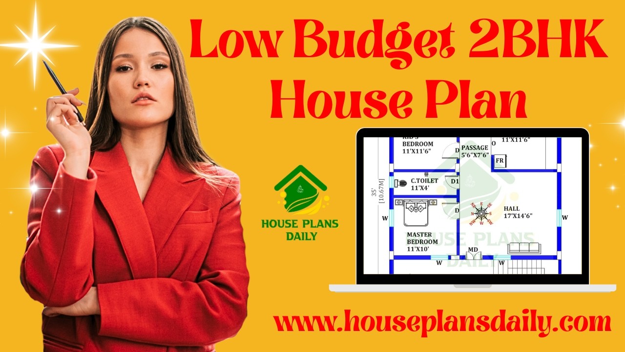 Low Budget 2BHK House Plan| Affordable Small Home Design