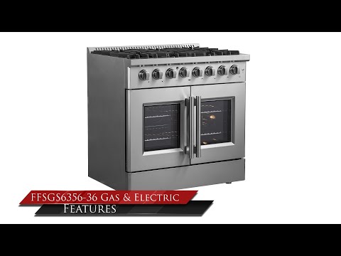 Forno FFSGS6356- 36 - 36" Dual Fuel Range Gas and Electric