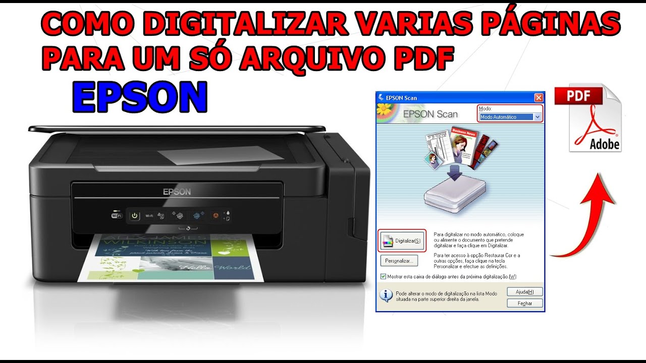 HOW TO SCAN SEVERAL PAGES TO THE SAME PDF FILE