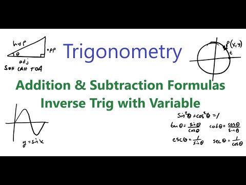 Addition and Subtraction Formulas Inverse Trig to SOH CAH TOA and Formulas