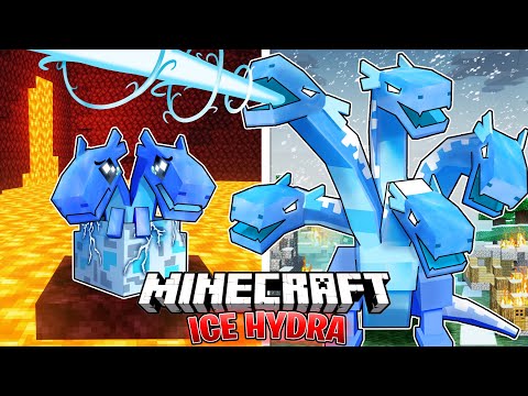 I Survived 100 Days as an ICE HYDRA in HARDCORE Minecraft!