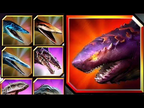 ALL MOSASAURUS FAMILY VS MEGALODON COLOSSUS 04 BOSS - Jurassic World The Game
