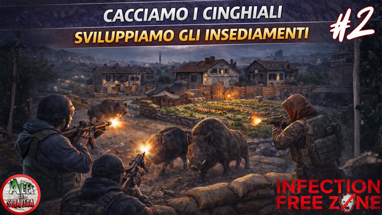 CACCIAMO I CINGHIALI E SVILUPPIAMO L'INSEDIAMENTO || INFECTION FREE ZONE || RUN 1 #2
