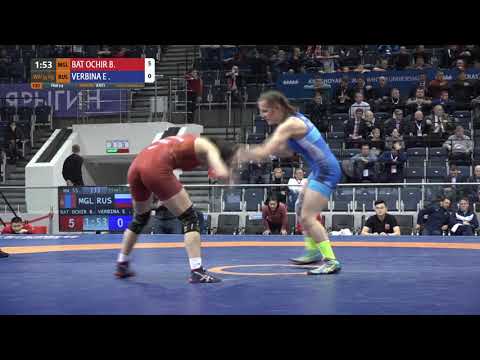 BRONZE WW - 55 kg: B. BAT OCHIR (MGL) v. E. VERBINA (RUS)