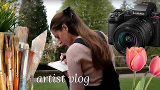 mindful sketchbook journalling + watercolour painting in the English countryside