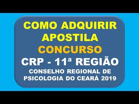 Baixar Apostila Concurso CRP 11ª Região - Ceará 2019 - Conselho Regional de Psicologia
