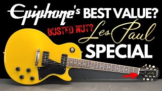 Video thumbnail for Epiphone's Best P90 Les Paul (Even with a Busted Nut) by Play and Trade Guitars
