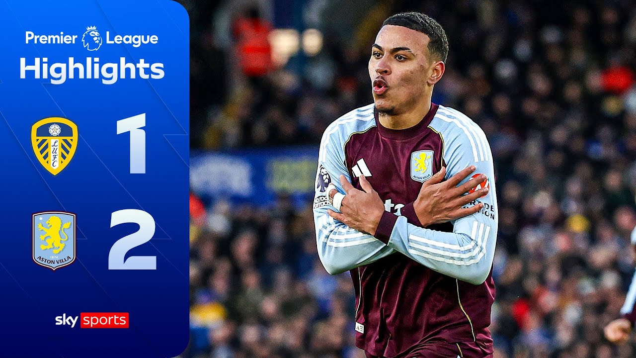 Rogers scores STUNNING free-kick! 😍 | Leeds 1-2 Aston Villa | Premier League Highlights