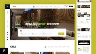 Hotel Booking Website Design | UI Design | On Figma | Creative & Modern Website 