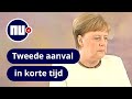 Angela Merkel opnieuw getroffen door 'trilaanval' | NU.nl