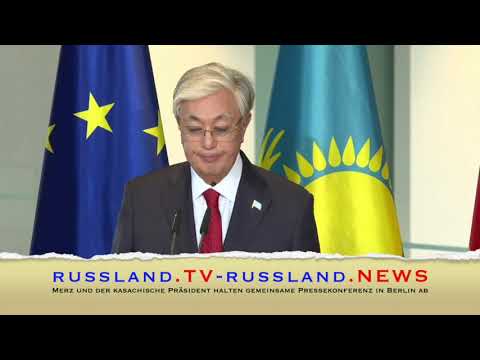 Merz und der kasachische Präsident halten gemeinsame Pressekonferenz in Berlin ab