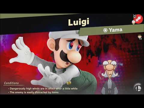 Super Smash Bros Ultimate vs Luigi (Unlocks: Yama) World of Light - Adventure Mode