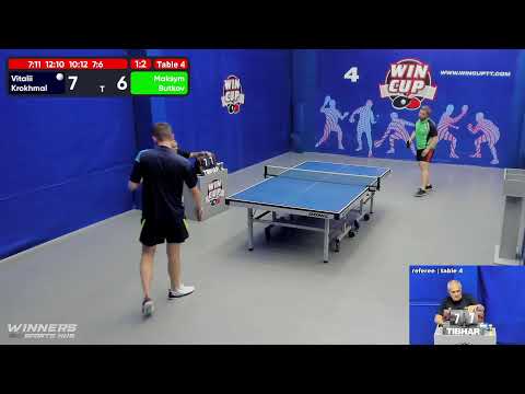 14:00 Крохмаль Виталий 1-3 Бутков Максим  стол 4  ЮГ-3  08.06.22