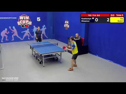 14:00 Кирсанов Константин 3-0 Кутний Илья  стол 5  ЮГ-4   05.07.22