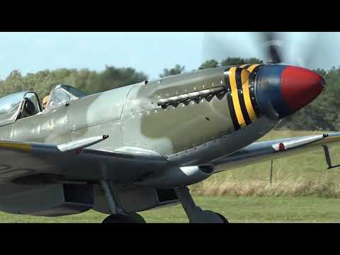 Supermarine Spitfire MkXVII - Startup - Flyby - Engine