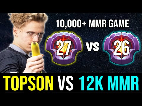 Topson vs 12,000 MMR - Mid Lane - Master Tier vs Master Tier Hero DOTA 2