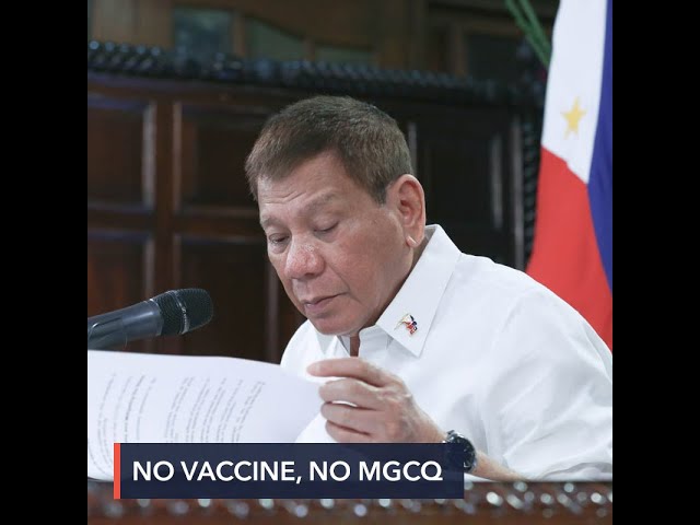 Duterte rejects nationwide MGCQ before vaccinations