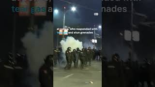 Serbian police deploy tear gas against anti-corruption protesters demanding Vucic's removal