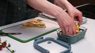 Изображение товара Контейнер для запекания, хранения и переноски продуктов в чехле Smart Solutions, 370 мл, розовый