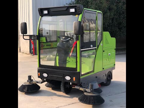 Industrial Street Sweepers Operating at Their Best----Most Satisfying Driveway Street Sweeper