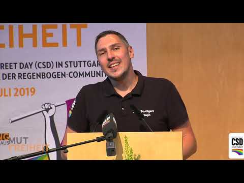 CSD Stuttgart 2019: Empfang im Rathaus •  Rede von Chrisoph Michl
