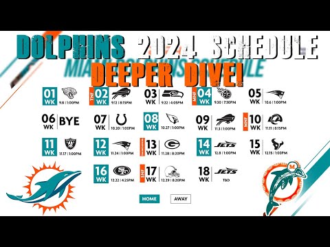 Deeper Dive Into Miami Dolphins 2024 Schedule!