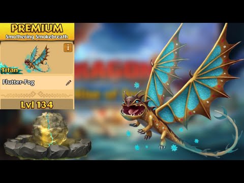 New Premium FLUTTER-FOG Max Level 134 Titan Mode - Dragons:Rise of Berk New Spring Update