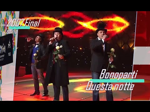 eurovision 2007 Latvia 🇱🇻 Bonoparti - Questa notte ᴴᴰ