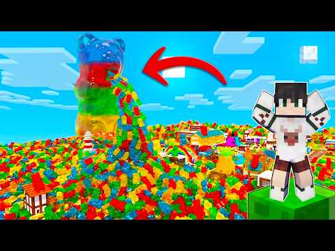 GIANT GUMMY BEAR Destroy  Everything in Minecraft!