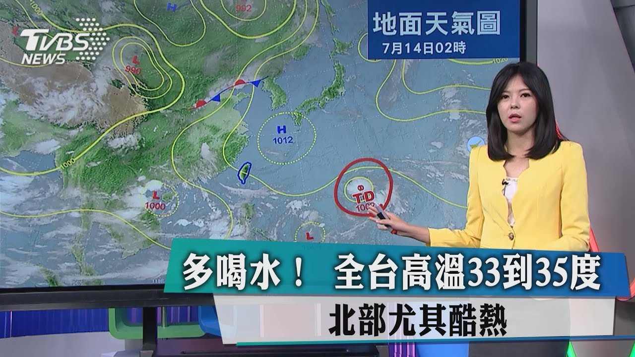 多喝水！　全台高溫33到35度北部尤其酷熱
