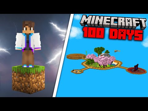 Surviving 100 Days of Realistic Weather on Minecraft 1 Block!!