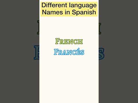 Different language names in Spanish #spanish #learnspanish #shorts #viral #language #trending
