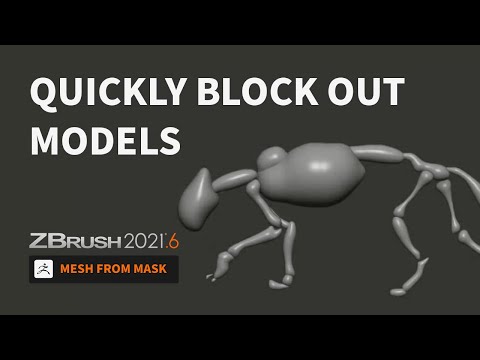ZBrush 2021.6 Mesh from Mask - Watch the Full Presentation in the Description