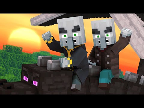 Villager vs Pillager Life Winter War 3 - Alien Being Minecraft Animation
