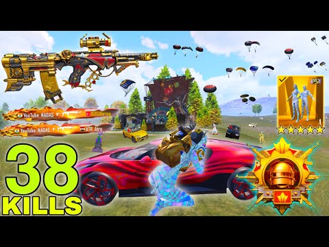 38 SOLO KILLS!😍 KING OF MG3 BEST GAMEPLAY🔥Blue MUMMY SET😈PUBG MOBILE